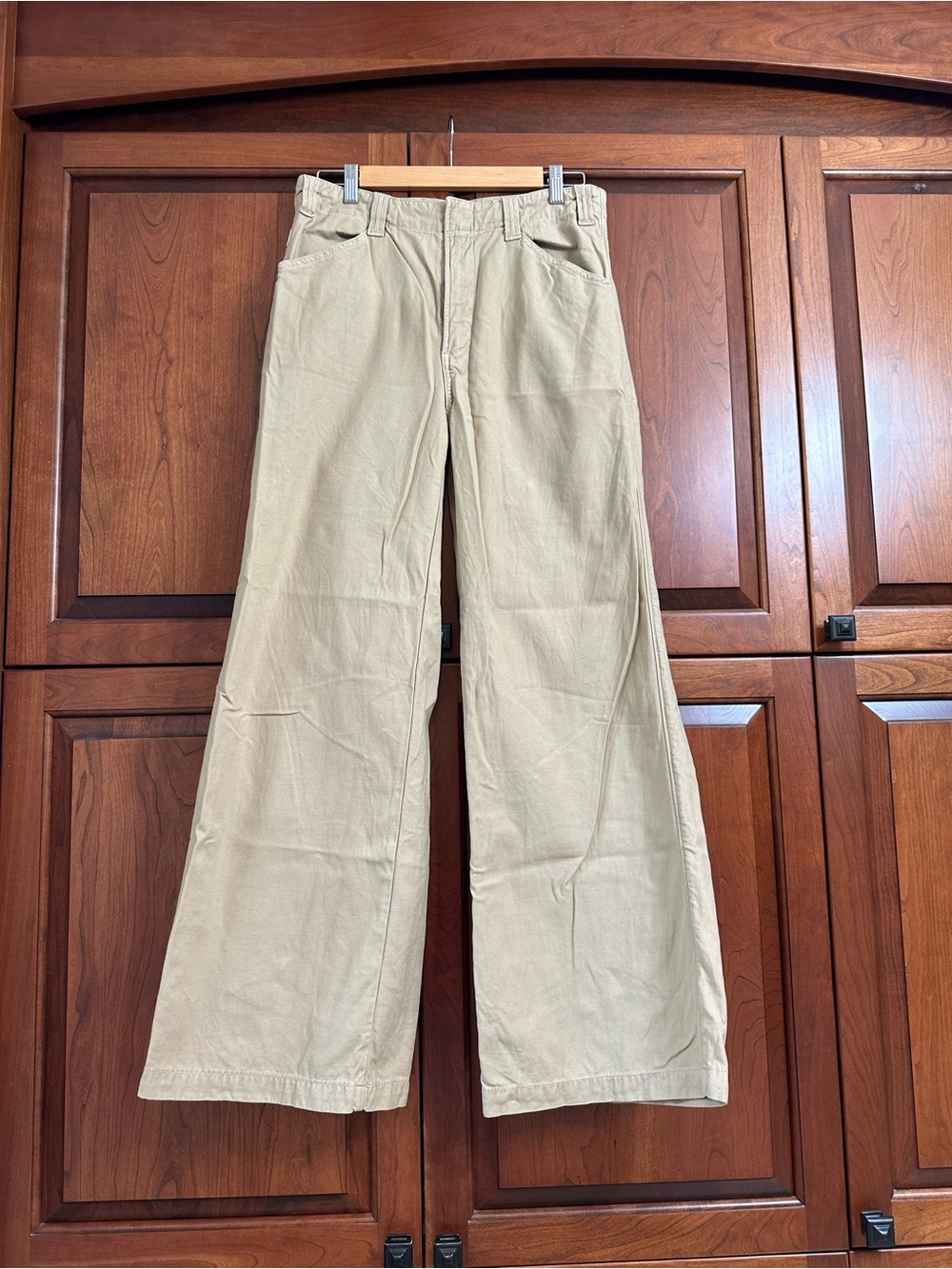 Citizens of Humanity Khaki wide leg trousers  32” inseam